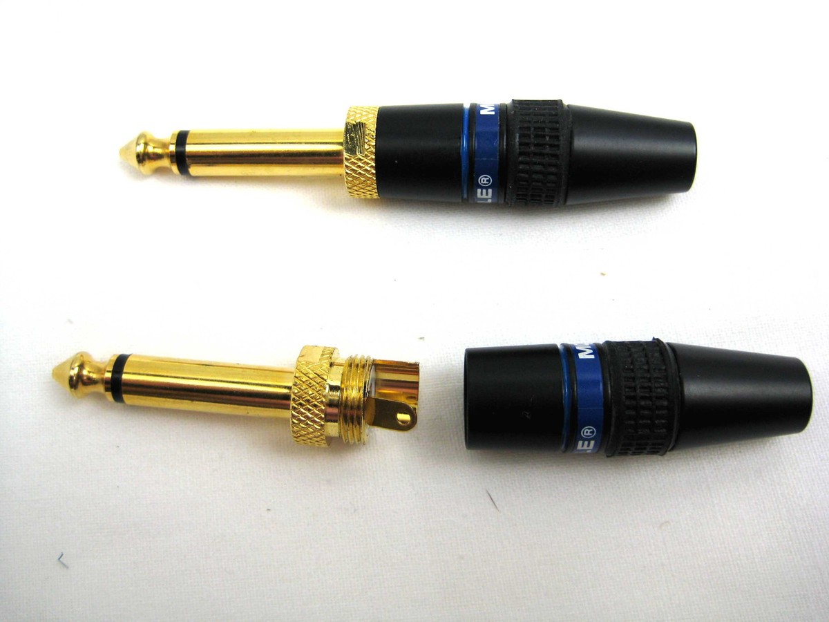 Monster MIBSP Mono 1/4in Phono Plug, Pair - New, Free Shipping