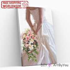 Paint By Numbers Kit Woman Abstract Oil Draw Adult Home Beginner Acrylic Wall