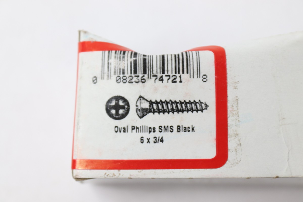 Hillman 15-Pack 6-Inch X 3/4-Inch Oval Head Phillips Sheet Metal Screws - Black Finish For Metal & Wood