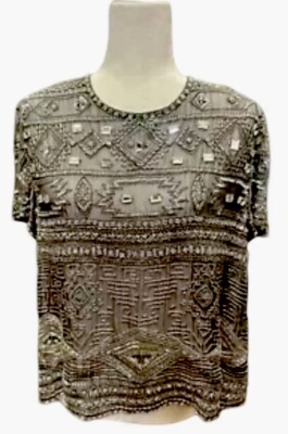 Naeem Khan Beaded Top Sz 14 NWT $3990