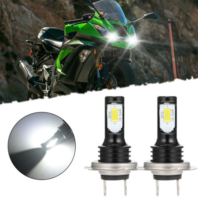 For Kawasaki ZX6R ZX636 2013-2020 - 2x H7 White LED Headlight