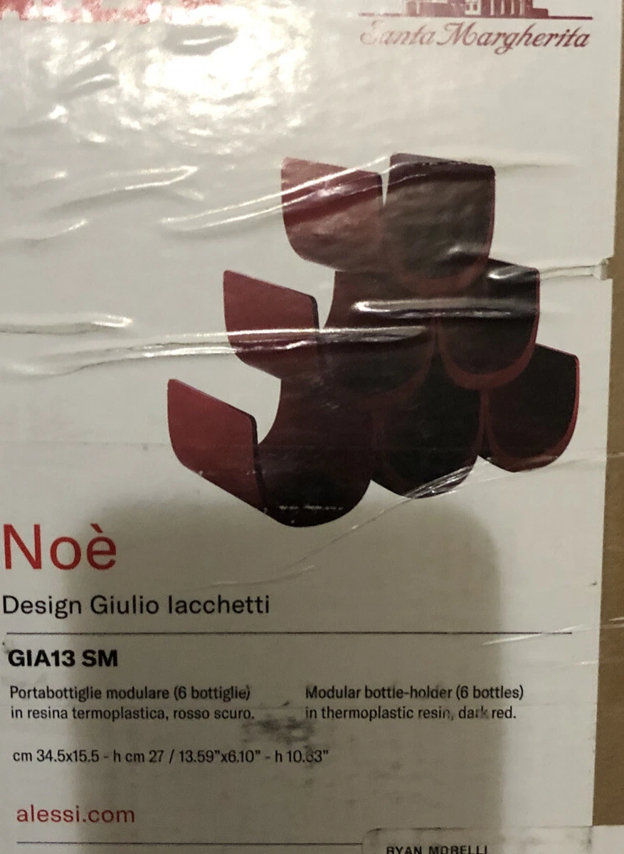 Alessi Noe Modular Bottle Holder Thermoplastic Resin Red 6 Bottles