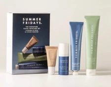 Summer Fridays Signature Travel Skincare Set Jet lag Mask Serum Balm Cleanser