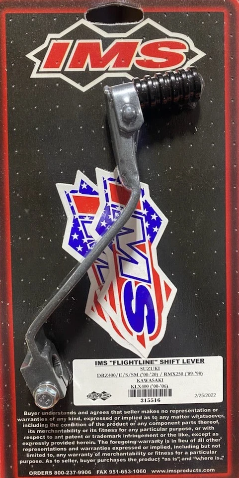 Palanca de cambios plegable IMS 315516 Suzuki DRZ400 DRZ400E DRZ400S RMX250 hecha en EE. UU. Foto 2 de 2