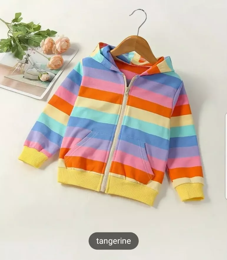 Striped hooded deals jacket