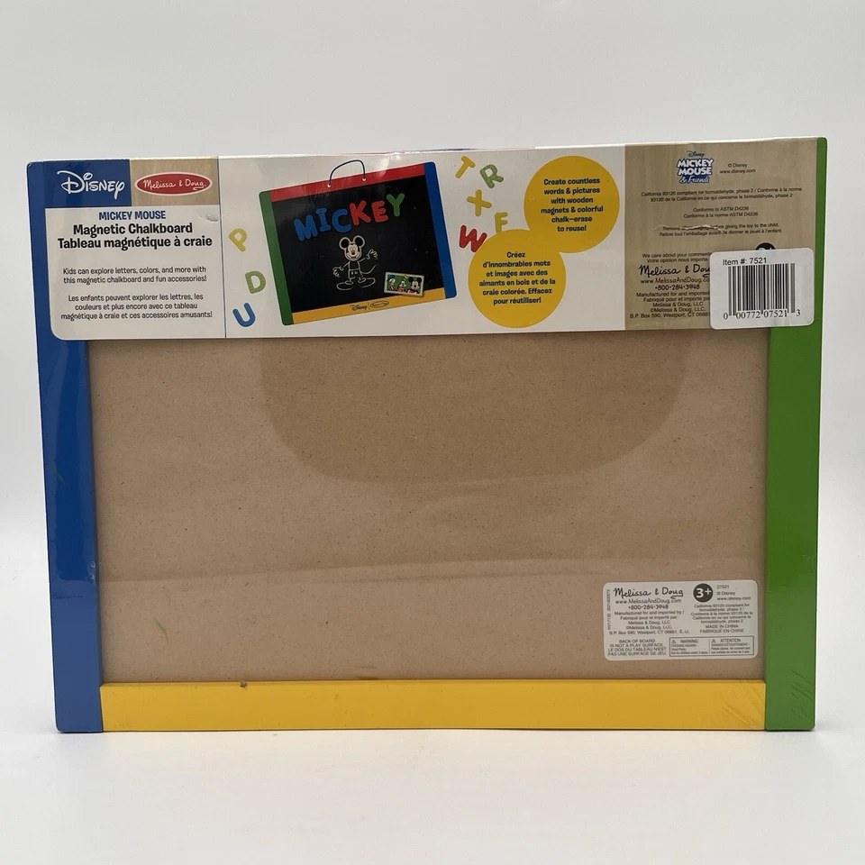 MELISSA & DOUG CLASSIC TOY DISNEY MICKEY MAGNETIC CHALKBOARD & ALPHABETS DRAW - Image 2 of 3