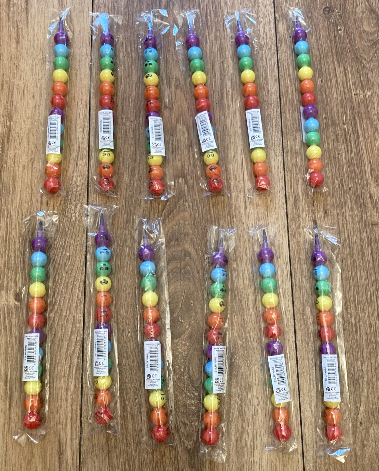 12 x Tinc Stacking Crayon Bundle 6 Colours 12 Crayons
