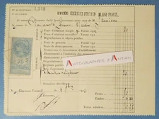 ● Lycée Blaise Pascal Clermont Ferrand 1912 reçu Jansions externat/éducation