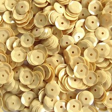 Sequins Pastel/Cream Light Yellow 8mm Round Cup 400 or 4,750 pieces Loose HQ