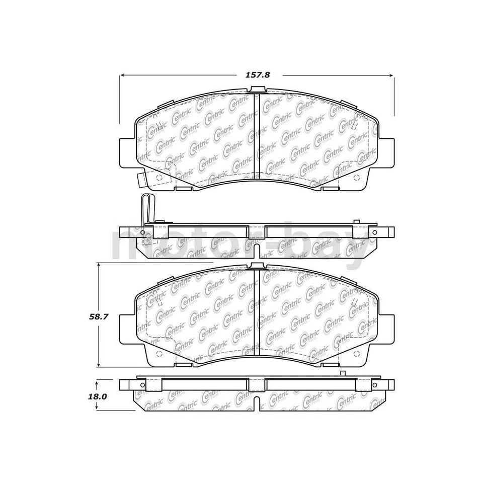 Pastillas de freno delanteras y traseras de cerámica para Honda Ridgeline 2014 2013 2012 Foto 2 de 4