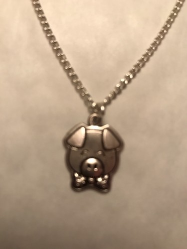 ❤️ Lindo Cerdo Cerdije Tibetano Dije en Plateado 18"" Collar Cadena Regalo - Imagen 3 de 5