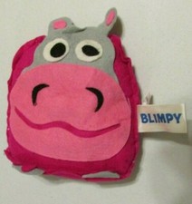 Vintage 1969 Bean Filled Felt Pink Hippo Blimpy Russ Berrie & Co.