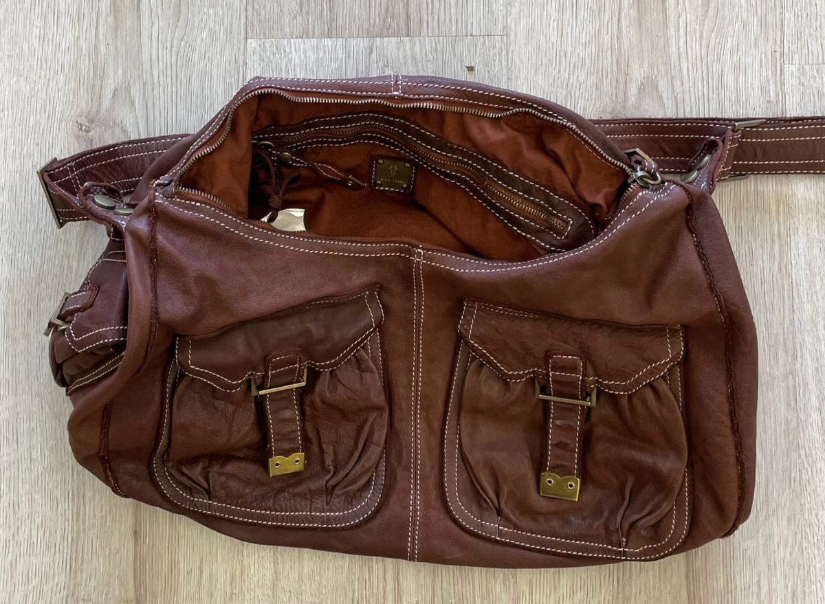 SissiRossi Sissi Rossi Ledertasche Büffelleder mit vielen Taschen 