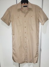 Ralph Lauren Khaki Button Up Safari Shirt Dress Womens Size 8