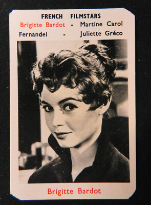 1950's Maple Leaf Gum Brigitte Bardot Trading Card High Grade i
