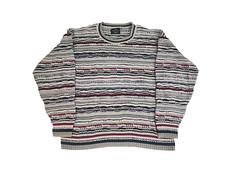 Jantzen Coogi Style 90s 3D Textured Beige Pullover Sweater Made In USA XL #1324