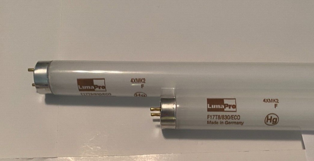 (QTY 2) LumaPro F17T8/830/ECO Fluorescent Lamps - 17W - 4100 Kelvin - G13 Base -