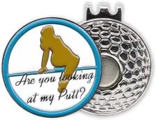 DA VINCI Golf Ball Marker Hat Clip - Are You Looking At My Putt