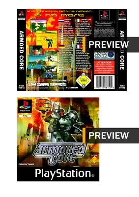 Armored Core PlayStation PS1 Replacement Inlay Covers Front Back - Image 1 of 3