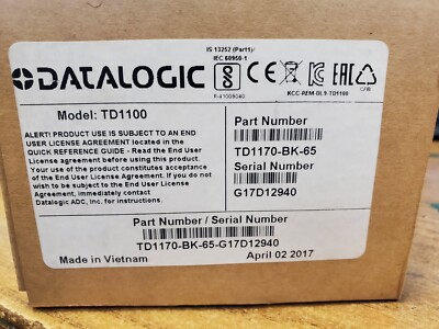 NEW Datalogic TD1100 Corded Handheld Bar Code Reader TD1170-bk-65     #w18