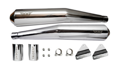 MOTOWING PERFORMANCE TRIDENT AUSPUFF PASSEND FÜR ROYAL ENFIELD INTERCEPTOR & ...