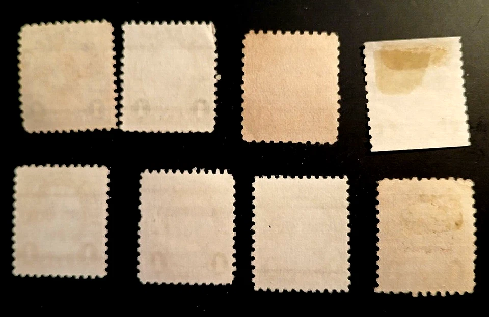 SET OF 8 B BEN FRANKLIN ONE CENT PRECACELED STAMPS - F/ VF  CONDITION - Image 4 of 4