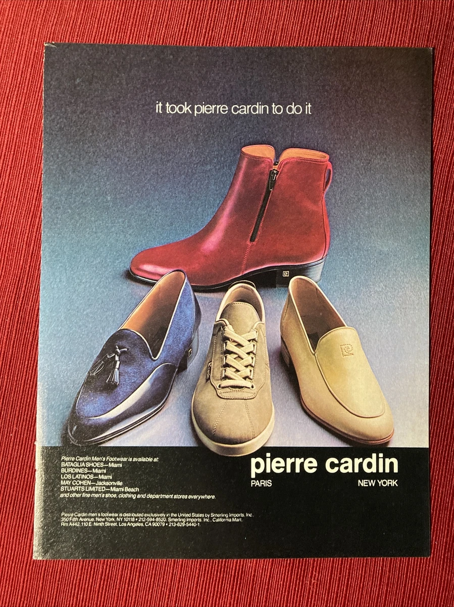 Pierre Cardin Men s Designer Shoes 1982 Print Ad Great to Frame
