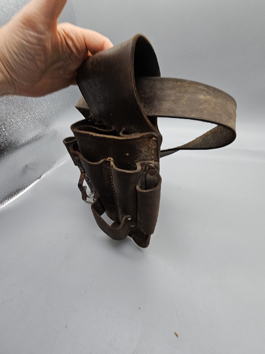 Vintage Craftsman Top Grain Cowhide Leather Tool Pouch