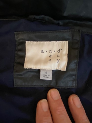 A New Day Black Waxed Denim Cotton Utility Jacket Women's Small Hood - Picture 11 of 17
