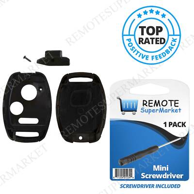 Car Key Fob 2007-2010 Honda Civic EX Remote Key Fob Uncut Shell Case - Black, No Programming Needed (Replacement Housing) Honda Civic Key Fob Shell - Foto 7