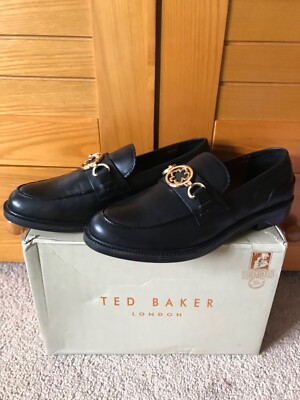 Ted Baker Drayan Black Leather Loafers, Size UK 7, EU 40, BNWB