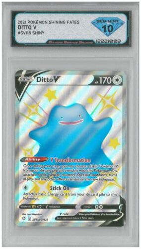 2021 Pokémon Shining Fates DITTO V #SV118/SV122 Shiny 💎 DSG 10 Gem Mint - Picture 1 of 2