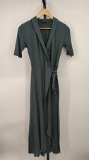 Quince Green Basic Sleeved Dress S