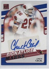 2021 Panini Donruss Signature Marks Blue 29/50 Chuck Cecil #SM42 Auto 1t68