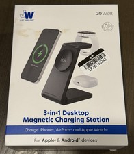 Just Wireless 3-in-1 Desktop Magnetic Charging Station For Apple  Android device