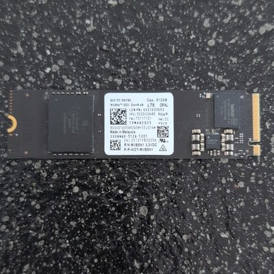 Western Digital 512GB Interne SSD M.2 NVMe PCIe Gen4 WD PC SN740 OPAL