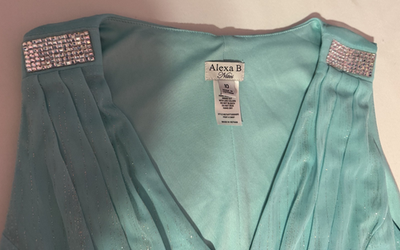 alexa b nites green dress Alexa B Nites Woman Hunter Emerald Green Off The Shoulder Maxi Dress Size  16W