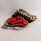 Lot of 5 Colorful Lightweight Scarves Mixed Styles FLAWED — photo 1
