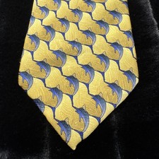 Nature Conservancy Tie Mens Medium Marlin Fish Dolphin Silk Patterned Ocean Wild