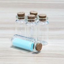 10ml corks Storage Crafts glass bottles DIY Candy Tiny Vials 5 100pcs