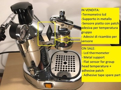 Group head thermometer LCD + metal case for Pavoni coffee machine