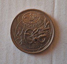 MONETA 100 LIRE FAO PICCOLA CINQUANTENARIO 1945/1995 MOLTO RARA
