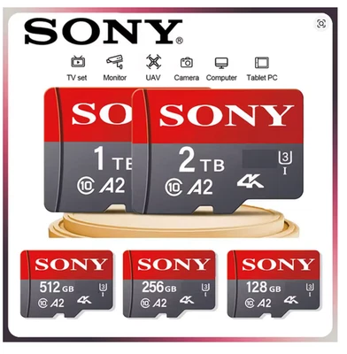 SONY Micro SD Speicherkarte Class High Speed TF Flash 2TB 1TB 512GB 256GB 128GB 64GB UK