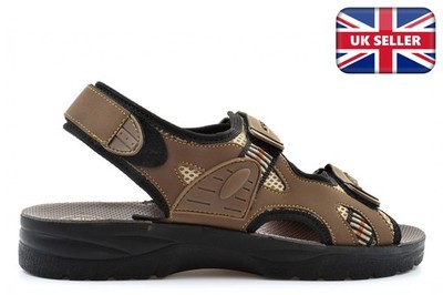 Herren leichte Touch Verschluss Sommer Sandalen Urlaub Sandale verstellbare Riemen