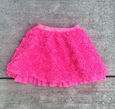 The Children's Place Size 5 / 6 Layered Lined Tutu Skirt Neon Berry Flower Pink