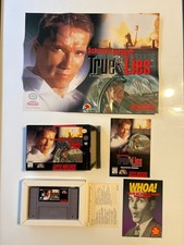 TRUE LIES SNES GAME CIB NM-/VG+ COMPLETE POSTER Super Nintendo TESTED W/ SCREEN