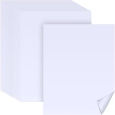 100 Sheets of Poster Board Paper, 22 x 28 Inches, White, 157g Art White Paper