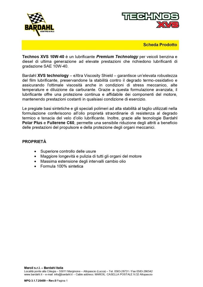 BARDAHL XTA POLARPLUS 5W40 Olio Motore 100% SINTETICO 1 LITRO Prezzi E Offerte M - Foto 10