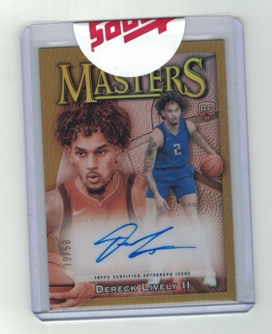 DERECK LIVELY II 2023-24 Topps Finest GOLD REFRACTOR AUTO #/50 Masters Rookie RC