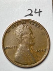 1927 (P) LINCOLN WHEAT CENT, AU (ALMOST UNCIRCULATED) CONDITION, #24